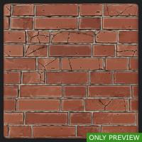 PBR wall brick damaged texture 0002